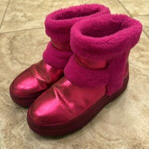 Steve Madden Pink Metallic Boots girls platform style size 5
